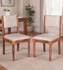Tipton Sheesham Wood Dining Chairs in Honey Oak Finish (Set Of 2)