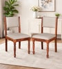 Tipton Sheesham Wood Dining Chairs in Honey Oak Finish (Set Of 2)