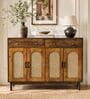 Tira Wooden  Shoe Cabinet In Amber Gold Finish