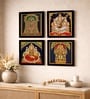 Tirupati, Lakshmi, Saraswati and Murugan Set of 4 Framed Posters