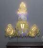 Iron Balaji Wall Art With LED In Gold
