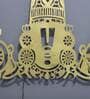 Iron Balaji Wall Art With LED In Gold