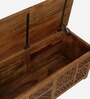 Tishya Solid Wood Linen Trunk in Provincial Teak Finish