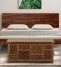 Tishya Solid Wood Linen Trunk in Provincial Teak Finish