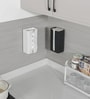 White Carbon Steel Wall Mounted Tissue Box Dispenser