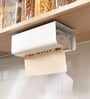 White Carbon Steel Wall Mounted Tissue Box Dispenser