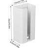 White Carbon Steel Wall Mounted Tissue Box Dispenser