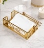 Gold Tissue Box Tray