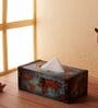 Tissue Box World Map Vintage Decor
