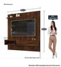 Tito Wall Mounted TV unit in Rustic Malbec Finish