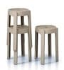 Tivo Khaki Colour Modern Multi-Purpose End Table (Set of 3)