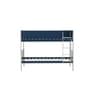 Tivoli Italian Kids Bunk Bed In Dark Grey & Blue Finish