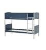 Tivoli Italian Kids Bunk Bed In Dark Grey & Blue Finish