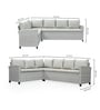 Tivoli Italian Outdoor Sofa in Silver Finish