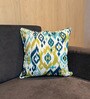 Tnalak And Green Printed Patola Silk Blend Ikat 16 X 16 Inches Cushion Cover Tnalak And Green Printed Patola Silk Blend Ikat 16 X 16 Inches Cushion Cover
