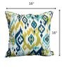 Tnalak And Green Printed Patola Silk Blend Ikat 16 X 16 Inches Cushion Cover Tnalak And Green Printed Patola Silk Blend Ikat 16 X 16 Inches Cushion Cover