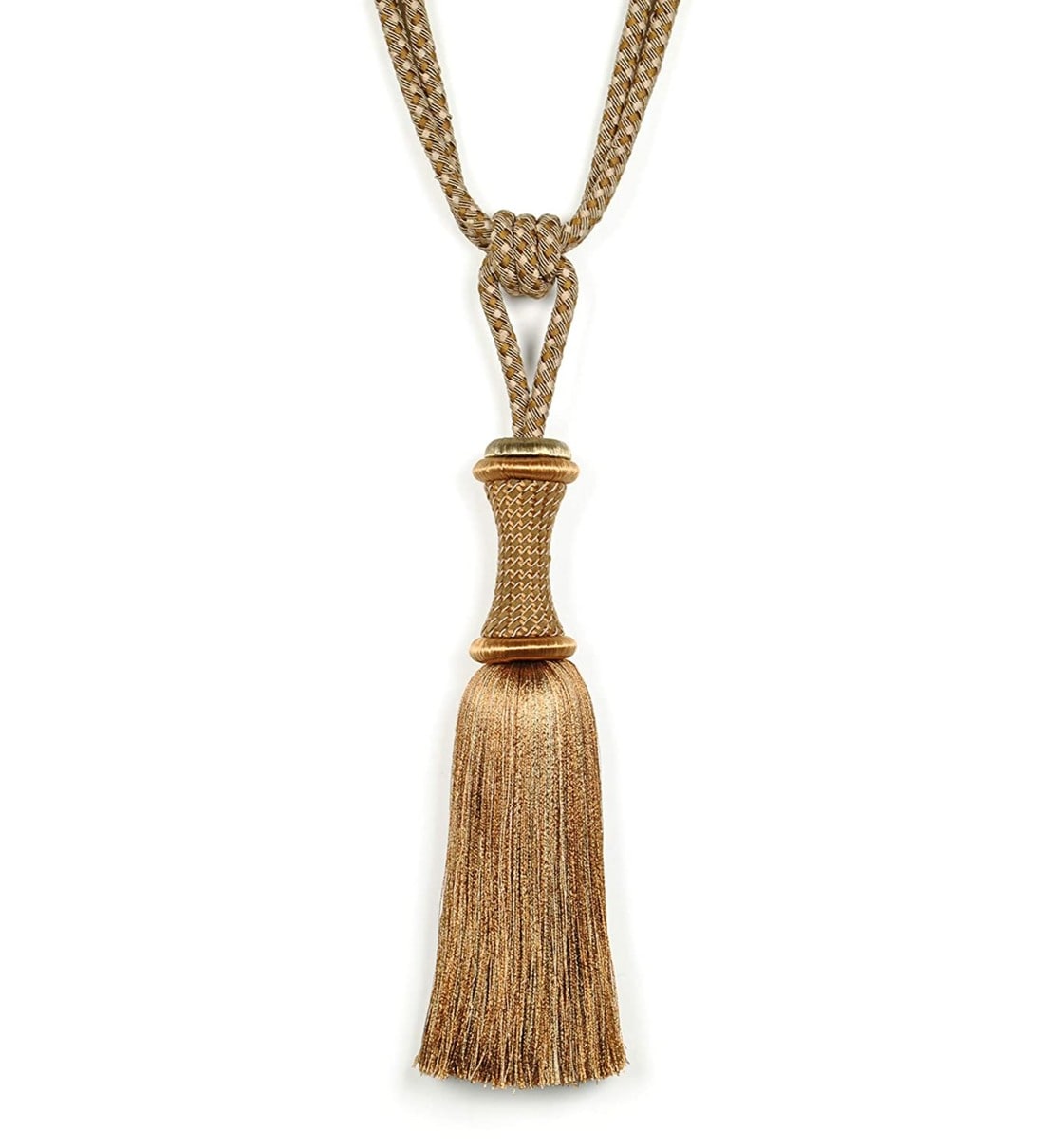 Buy Toast Mix Dope Dyed Yarn Set Of 2 Tie Backs By Decowindow Online