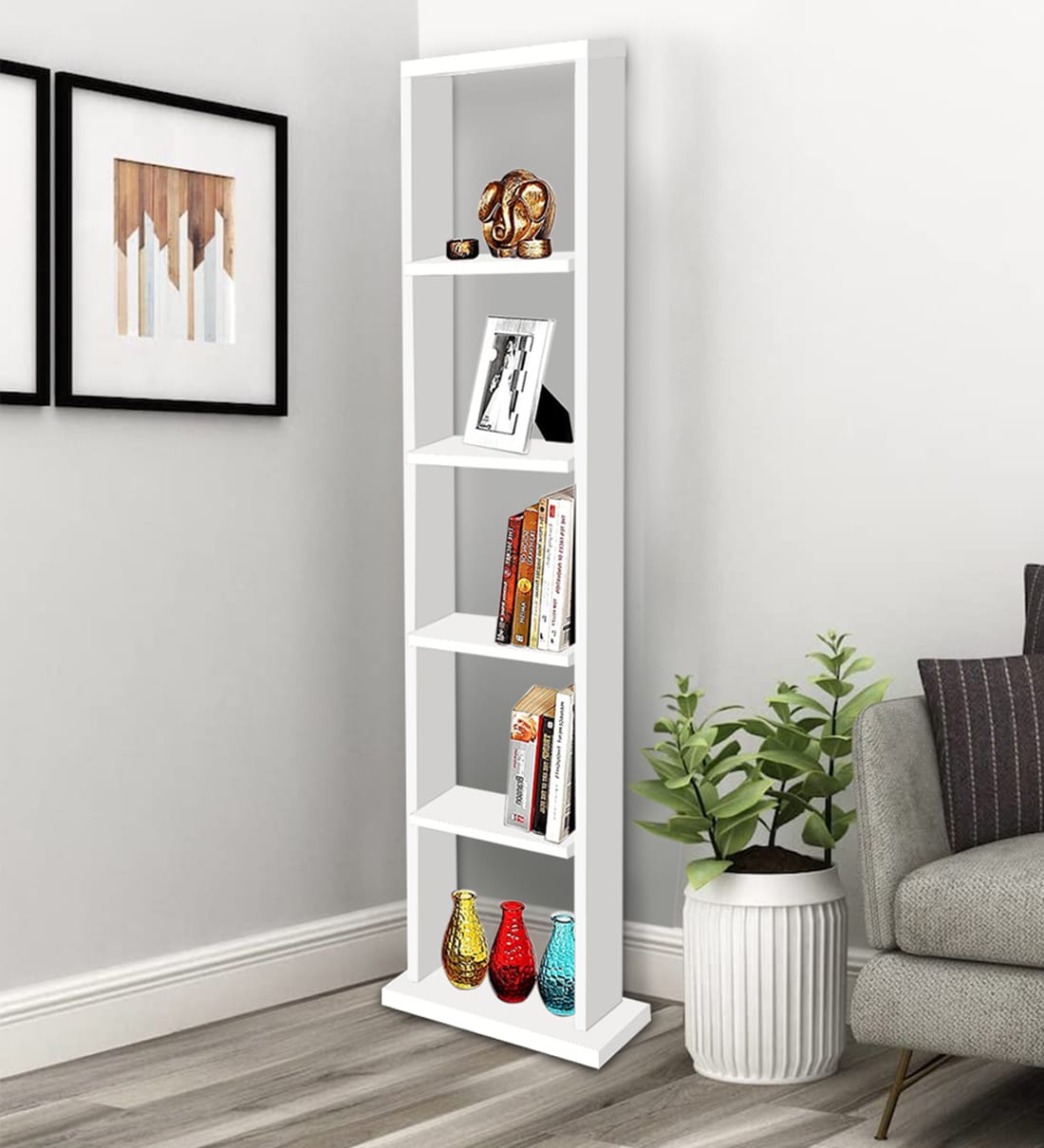 Buy Tokio Book Shelf in Forsty White Finish at 52% OFF by Kawachi ...