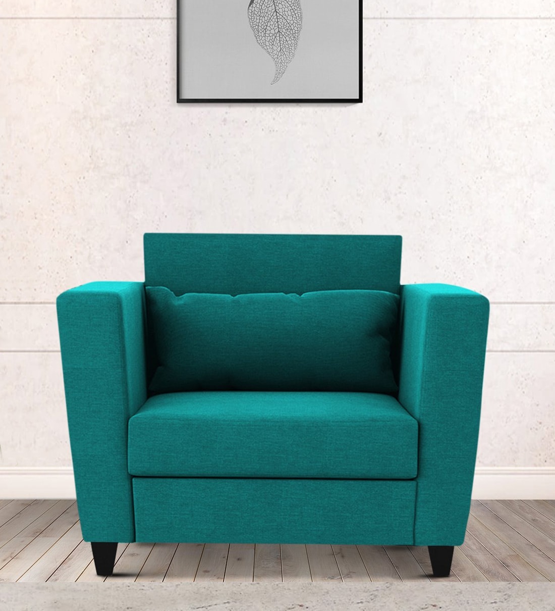 Buy Tokyo Fabric 1 Seater Sofa in Sea Green Colour at 24 OFF by