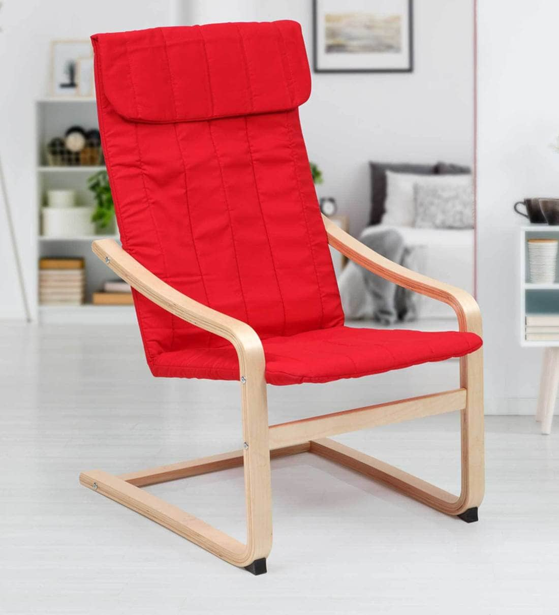 toledo accent chair in red colour