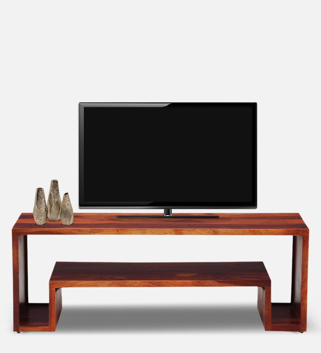 Buy Tomah Solid Wood TV Shelf for TVs up to 43\ In Honey Oak Finish By