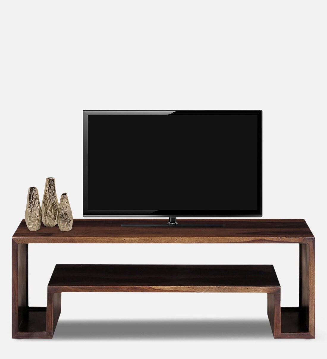 Buy Tomah Solid Wood TV Shelf In Provincial Teak Finish By Woodsworth