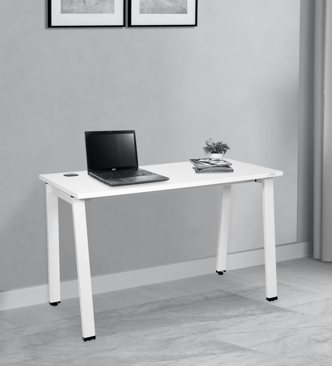 Buy Toronto Study Table in Frosty White Colour by Office Today Online