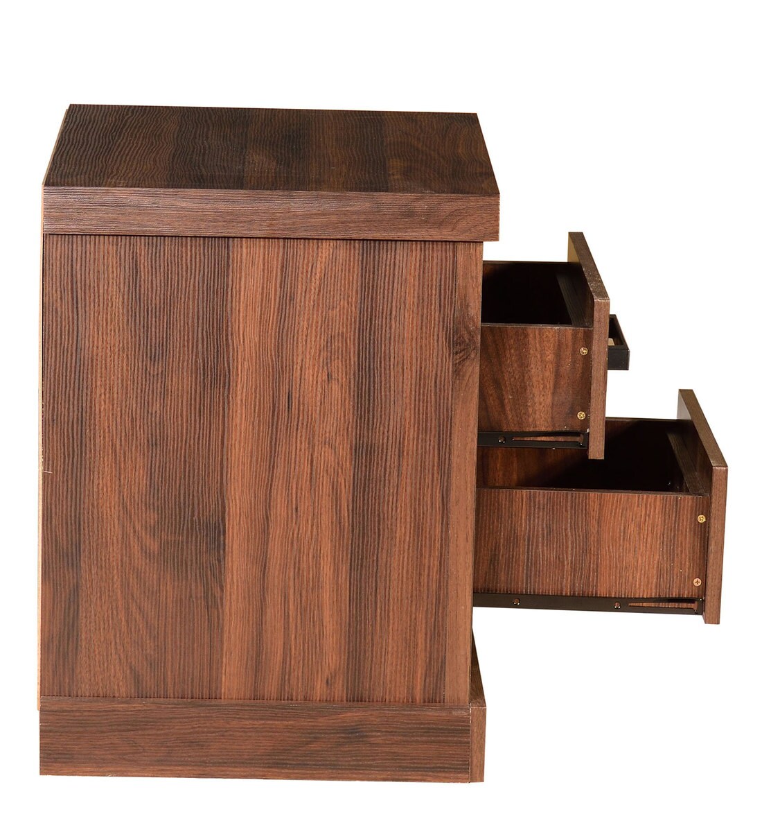Buy Touma Bedside Table with Two Drawers in Walnut Finish Mintwud By