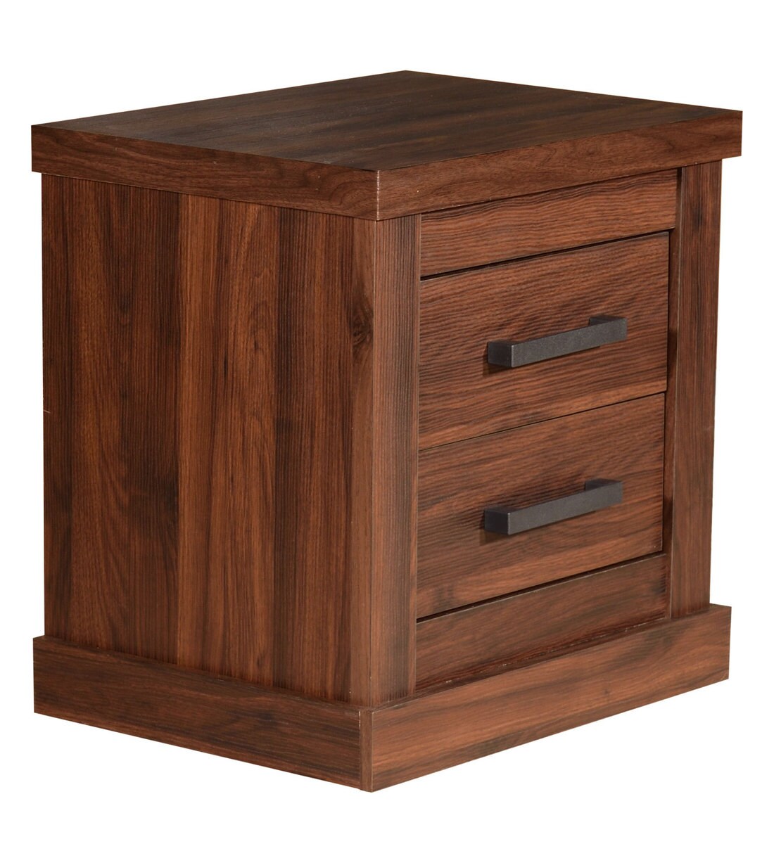 Buy Touma Bedside Table with Two Drawers in Walnut Finish Mintwud By