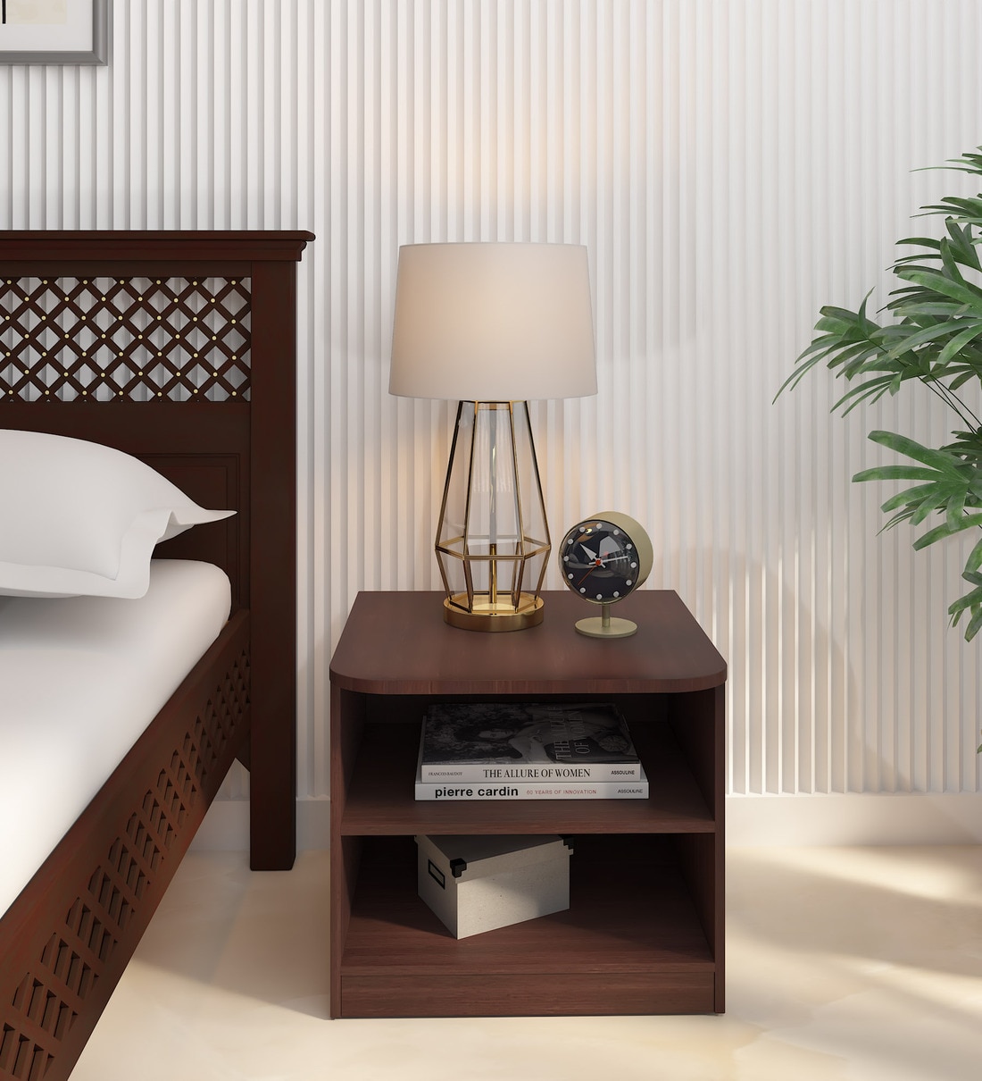 Buy Tozen Bedside Table in Walnut Brown Finish at 51% OFF by Mintwud ...