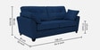 Tochi Fabric 2 Seater Sofa In Blue Colour
