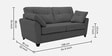 Tochi Fabric 2 Seater Sofa In Grey Colour