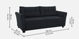 Tochi Fabric 3 Seater Sofa In Grey Colour