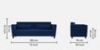 Tokyo Fabric 3 Seater Sofa in Royal Blue Colour