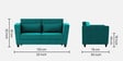 Tokyo Fabric 2 Seater Sofa in Sea Green Colour