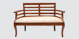 Toledo Solid Wood 2 Seater Sofa in Teak Finish