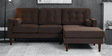 Tomas Fabric LHS Sectional Sofa In Chestnut Brown Colour