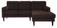Tomas Fabric LHS Sectional Sofa In Chestnut Brown Colour