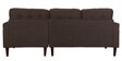 Tomas Fabric LHS Sectional Sofa In Chestnut Brown Colour