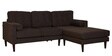 Tomas Fabric LHS Sectional Sofa In Chestnut Brown Colour