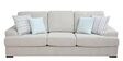 Toronto Fabric 3 Seater Sofa In Ivory Colour