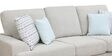Toronto Fabric 3 Seater Sofa In Ivory Colour