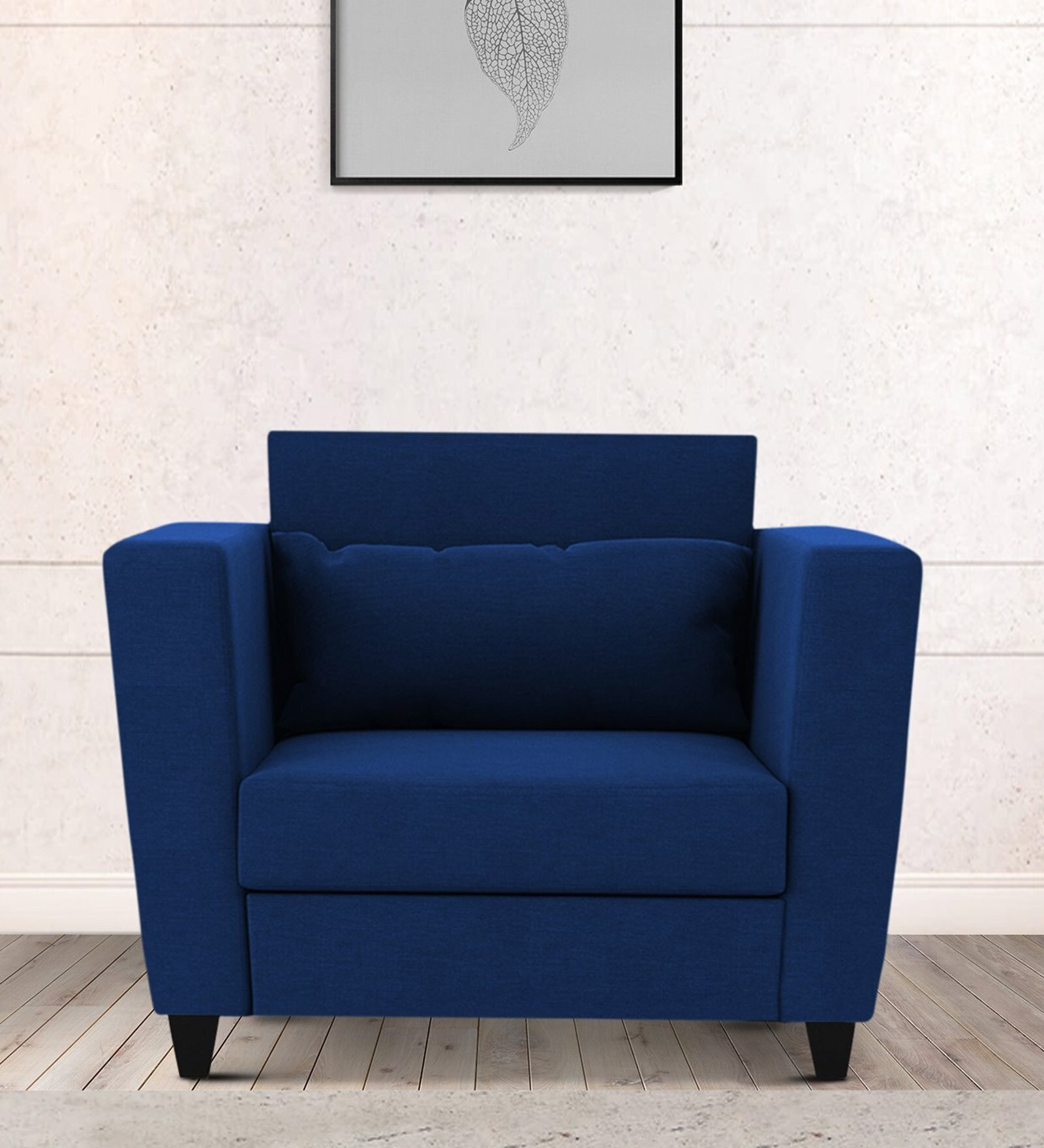 Tokyo Fabric 1 Seater Sofa in Royal Blue Colour