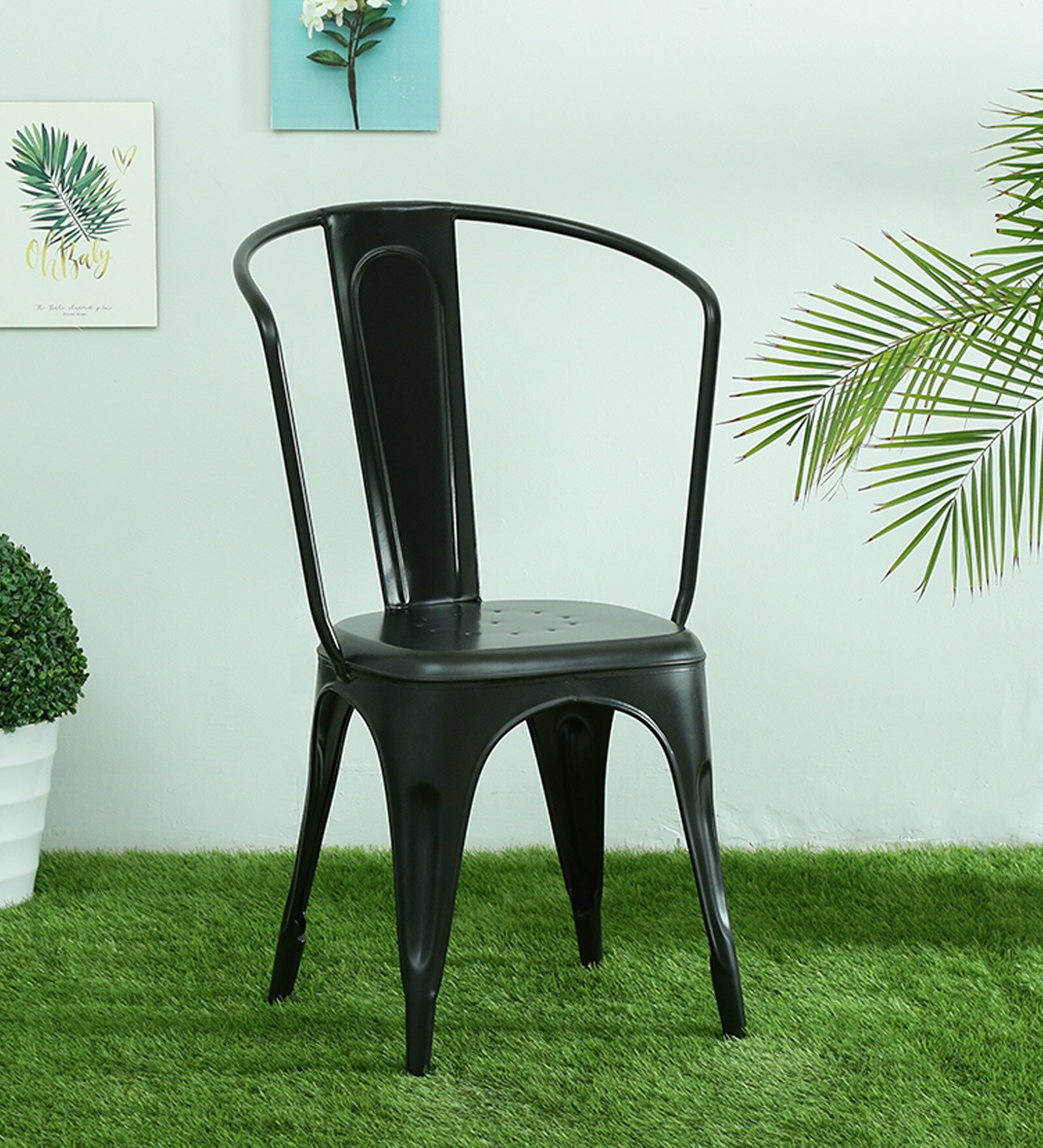 Timpani Metal Iconic Chair in Black Colour