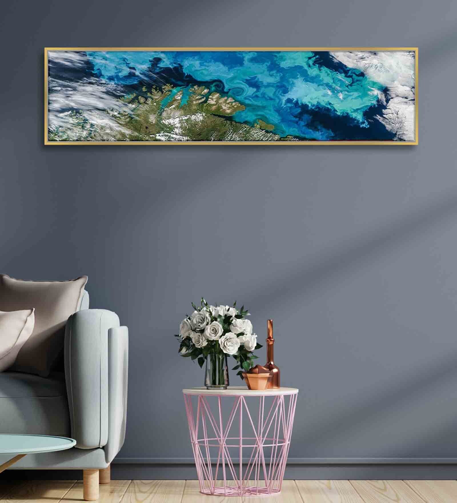 Topography Blue Canvas Art Print