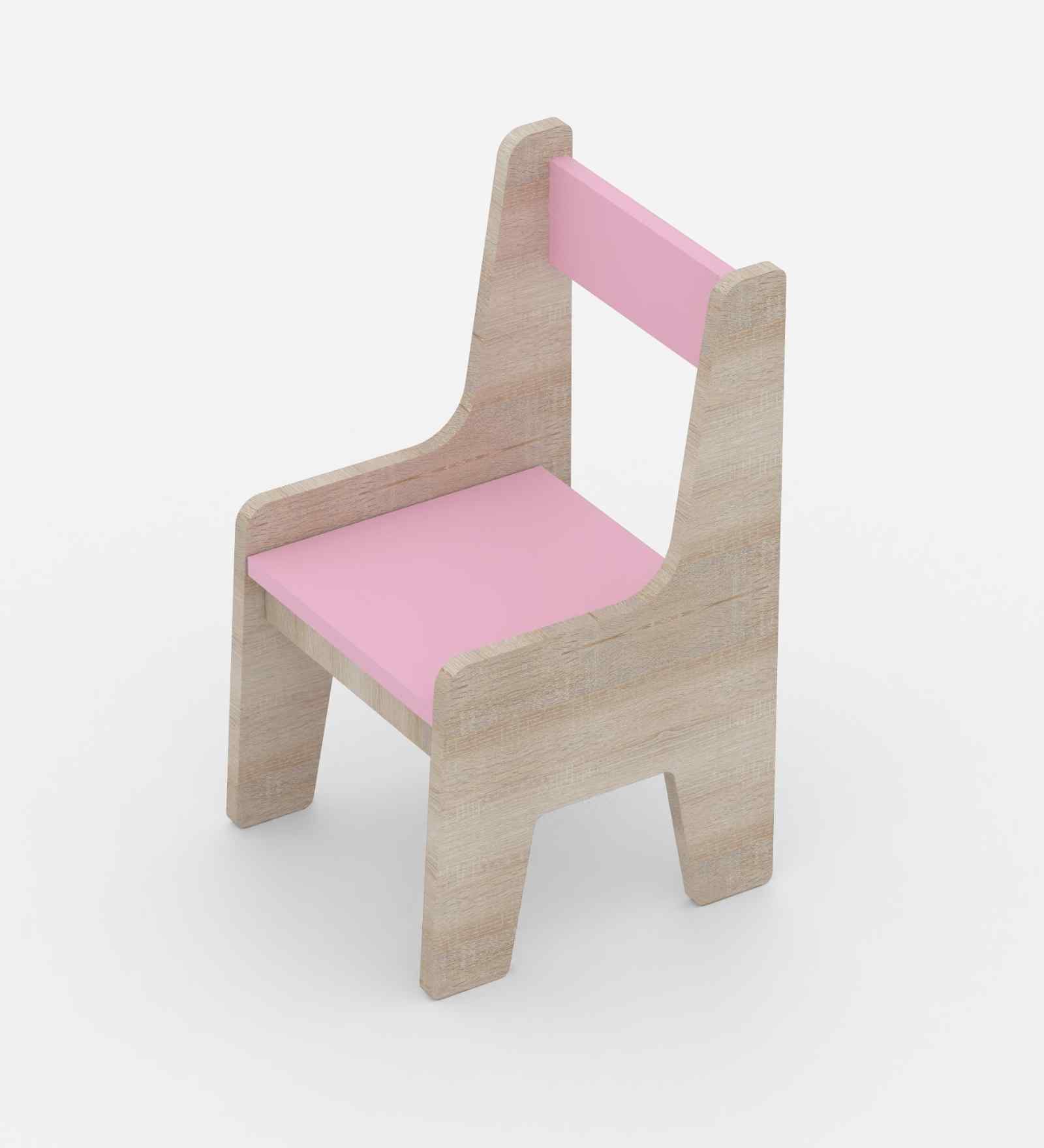 Topolino Toddler Activity Chair in Oak and Pink Colour