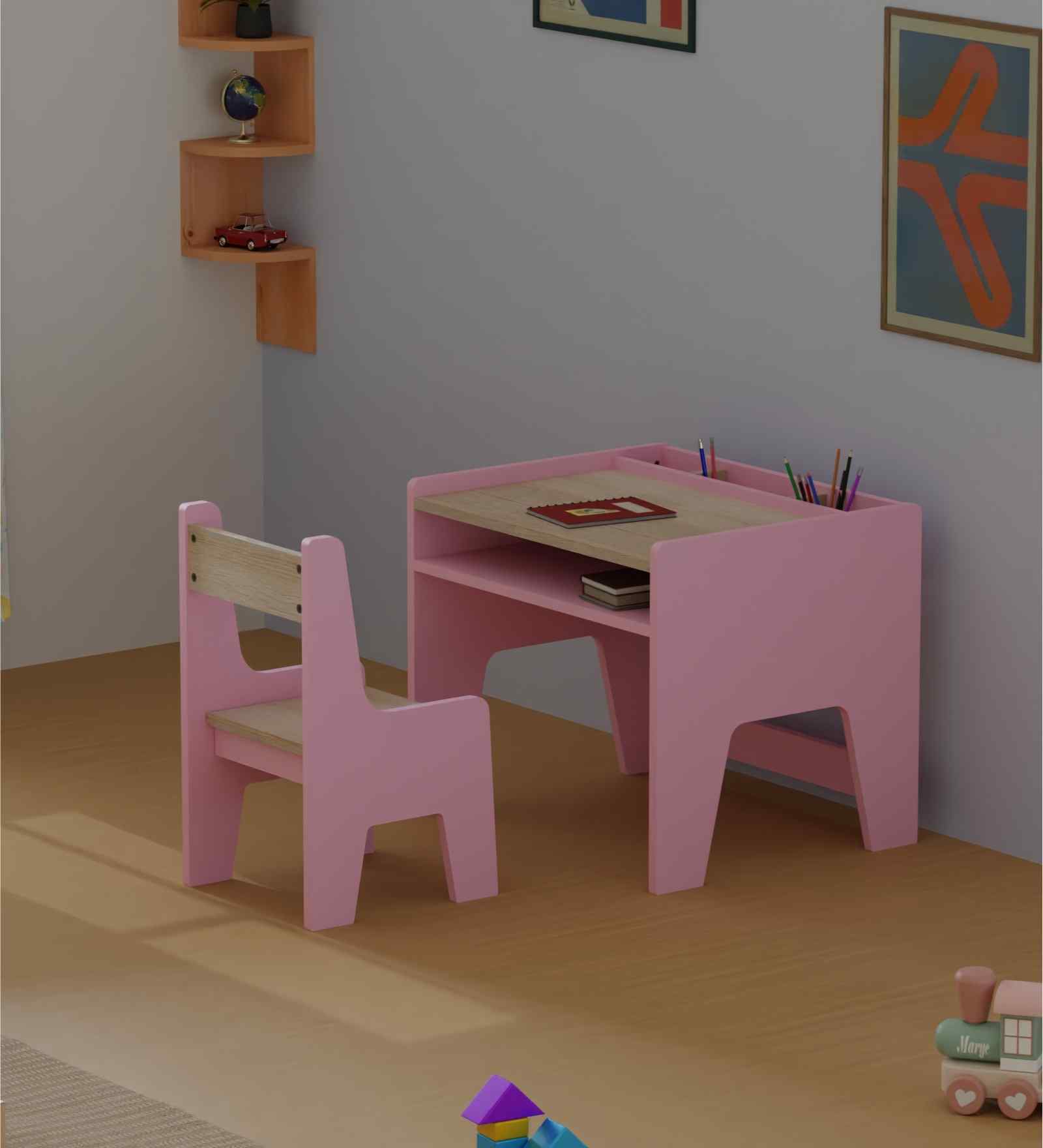 Topolino Toddler Activity Table & Chair in Pink Colour