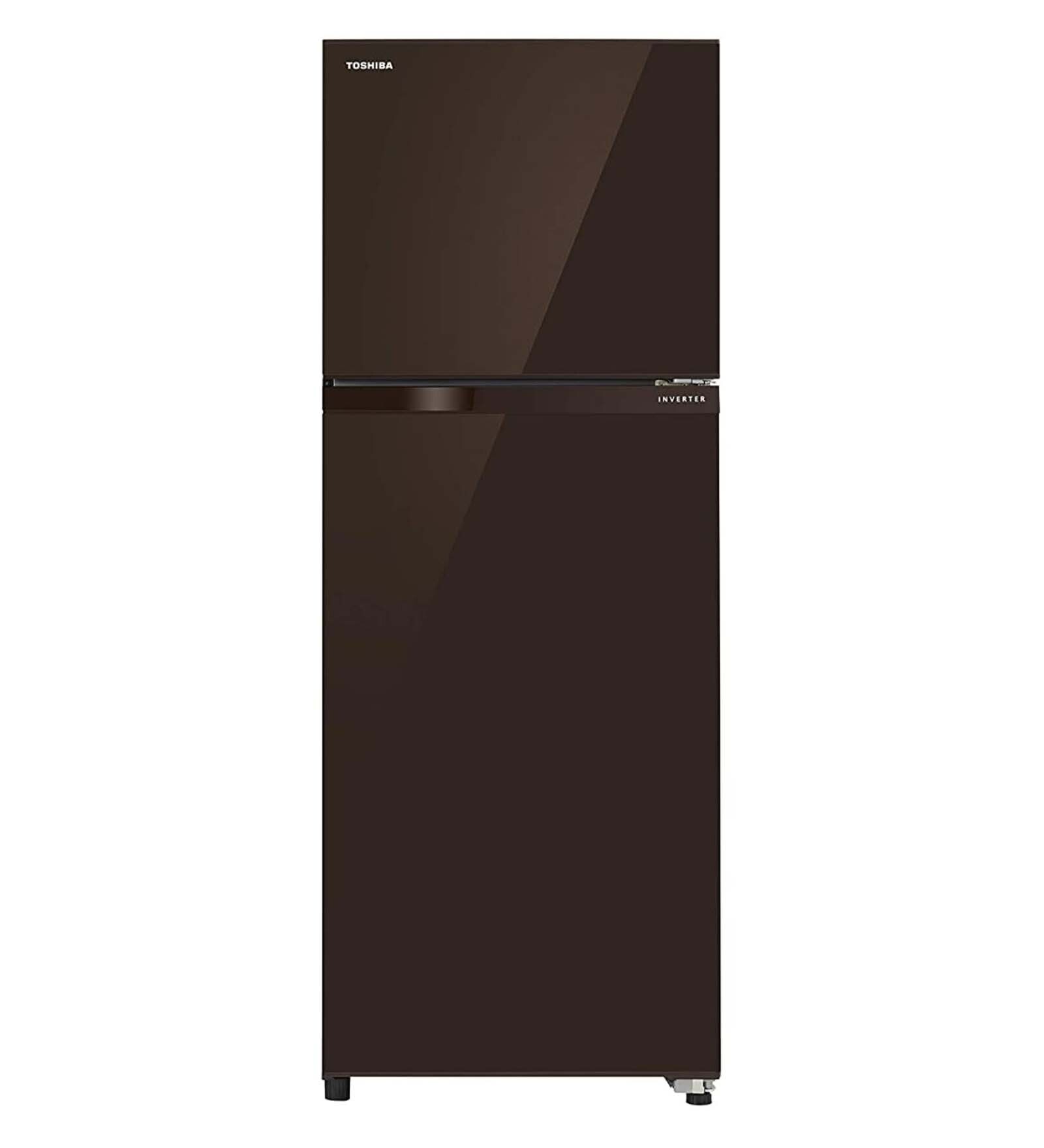 Toshiba 325 L 2 Star Inverter Frost Free Double Door Refrigerators (GR-AG36IN(XB),Brown Glass)