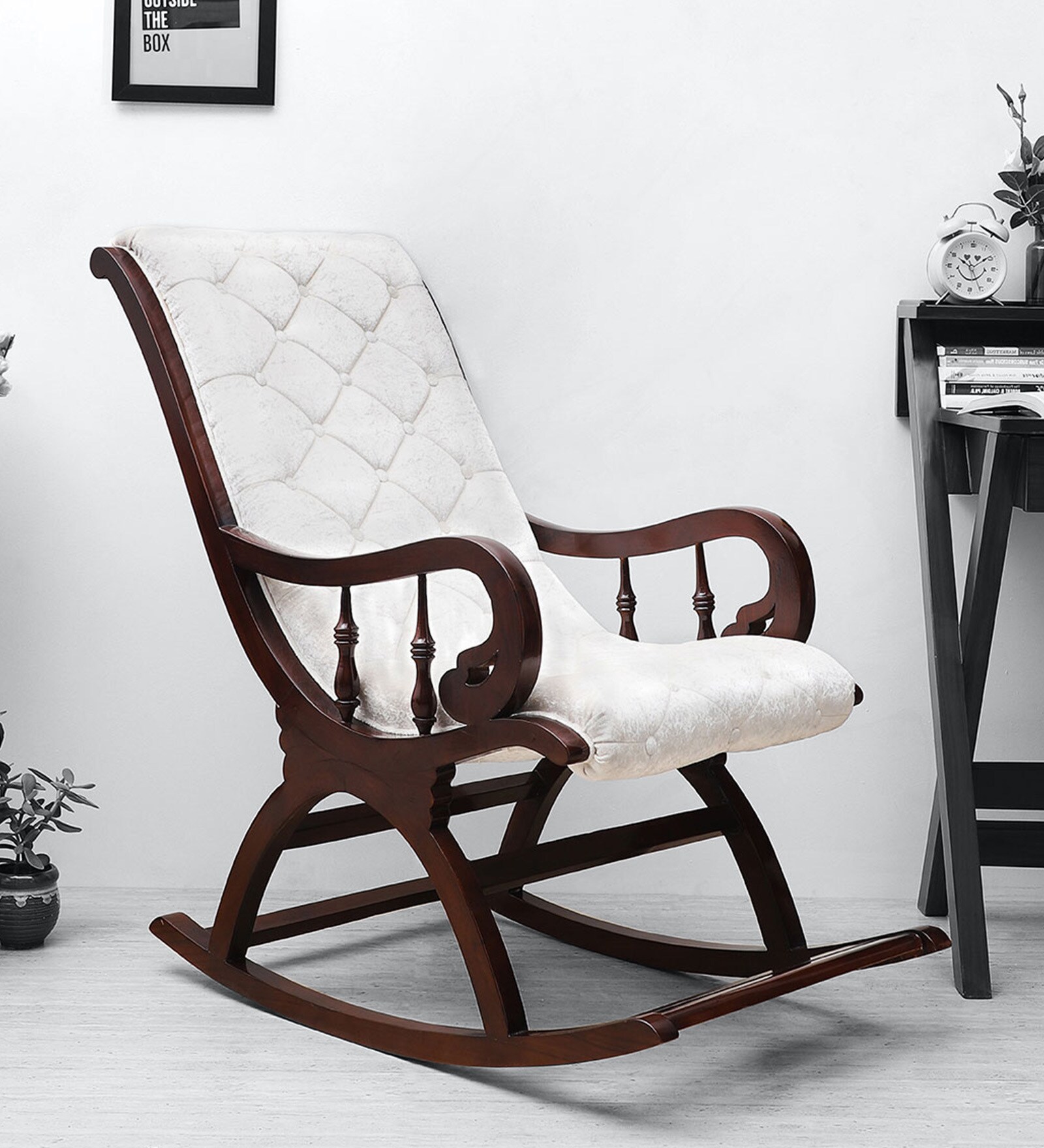 Touffy Rocking Chair in Brown Colour