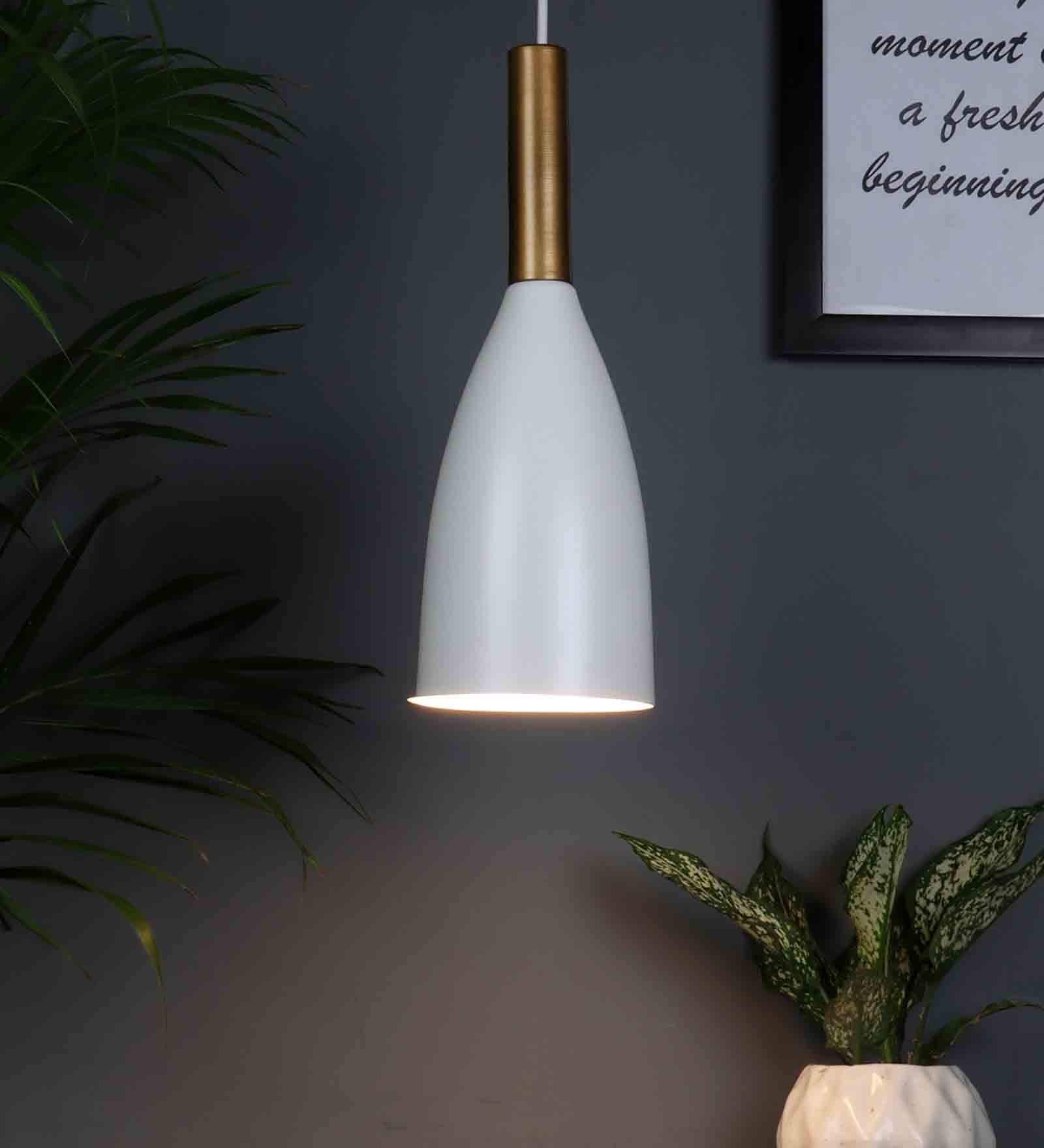 Toulon White Aluminum Hanging Light